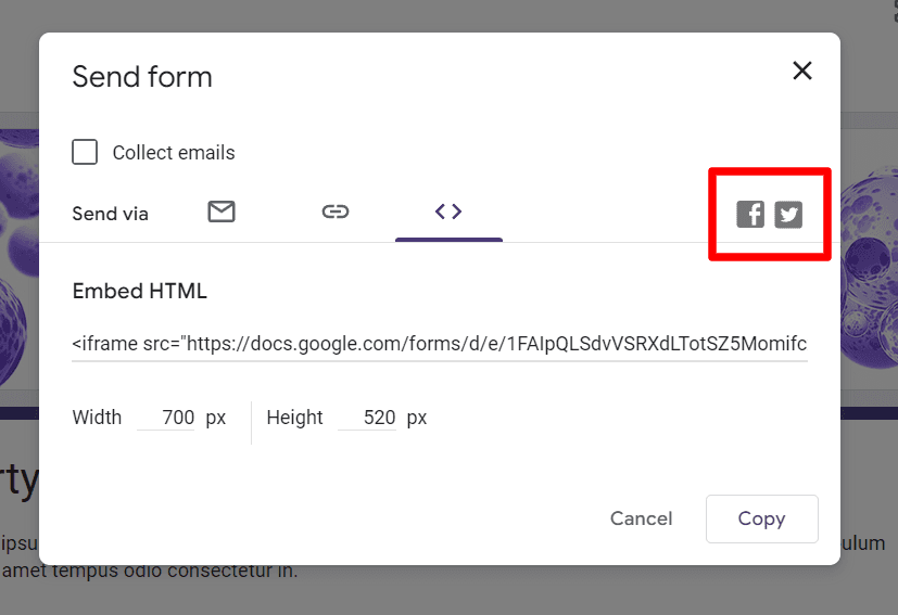 Image accompanying: Step 3: Choose how to share your Google Form