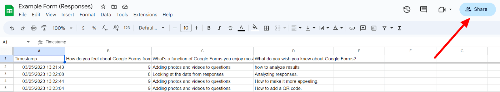 Image accompanying: Option 1: Add collaborators to Google Forms or Google Sheets