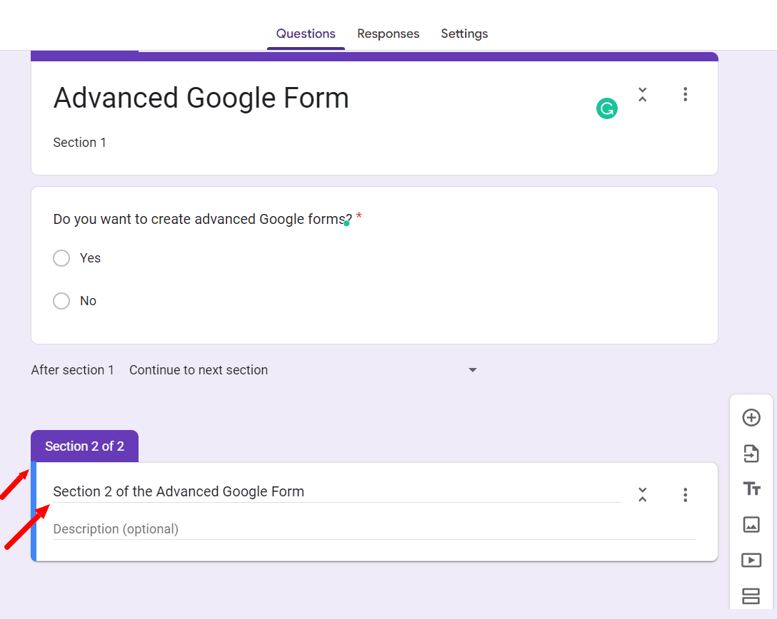 Image accompanying: How to create sections in Google Forms