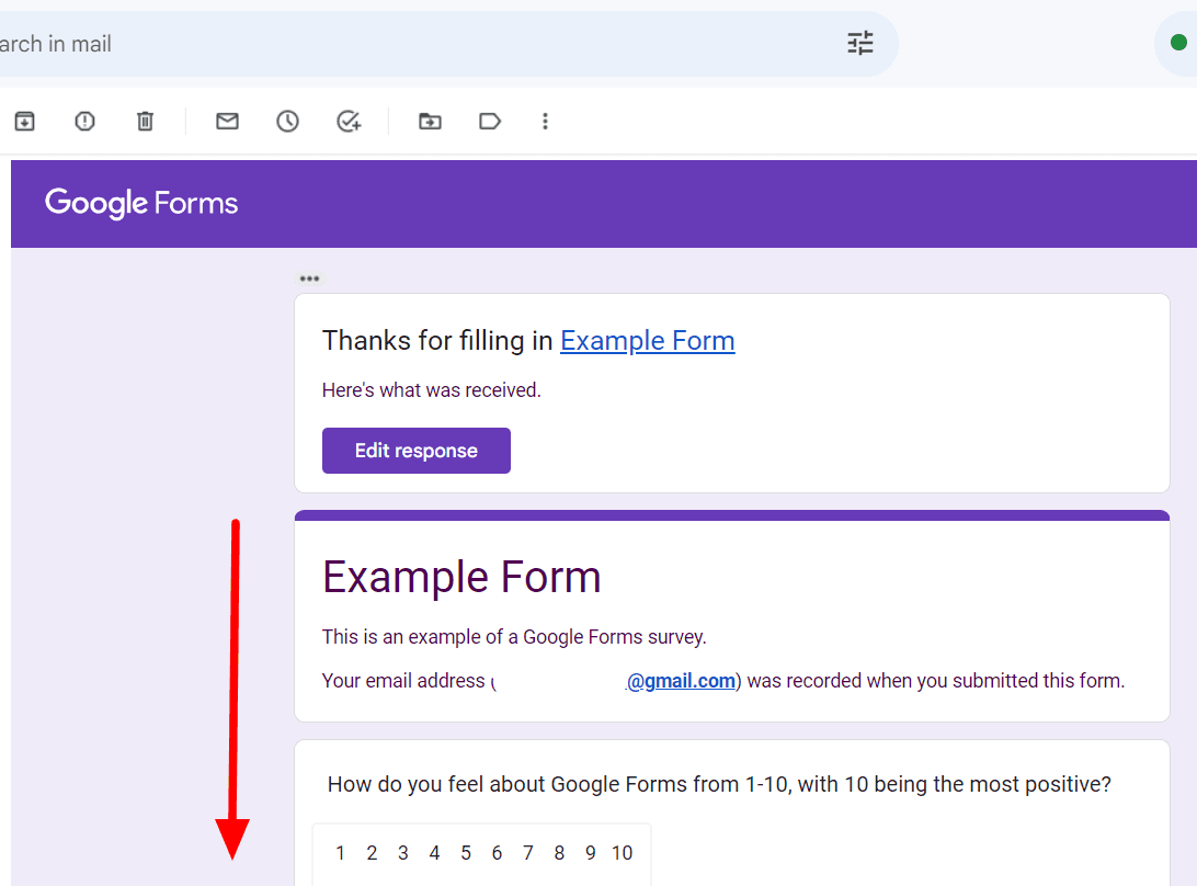 Image accompanying: Step 4: View your Google Forms responses through the confirmation email