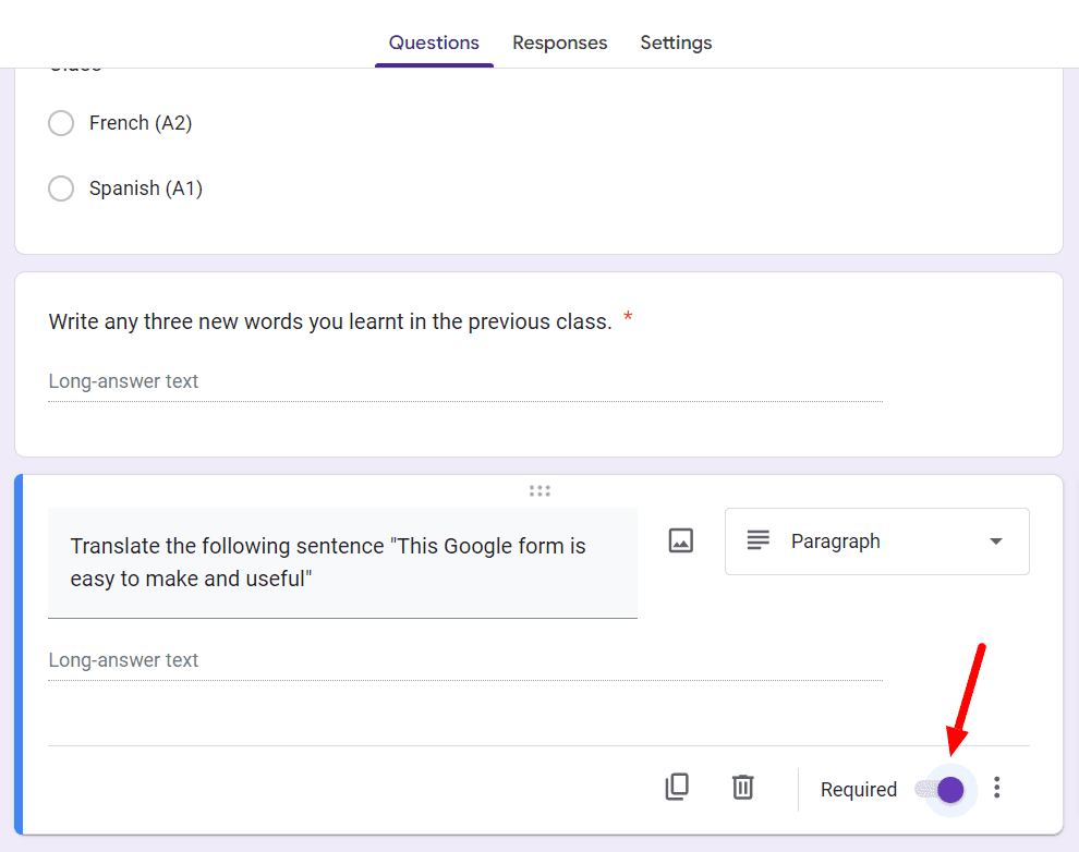 Image accompanying: Step 3: Add the necessary question fields