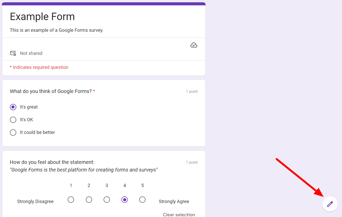 Image accompanying: Step 1: Open Google Form in edit mode