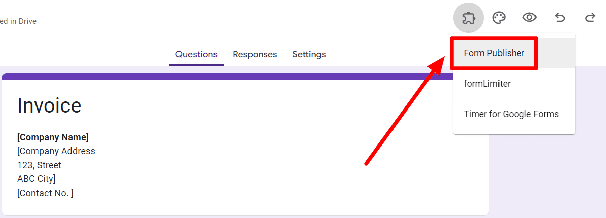 Image accompanying: Step 3: Set up your response document template
