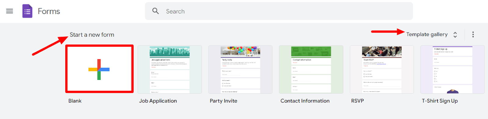 Image accompanying: Step 2: Open up your Google Form