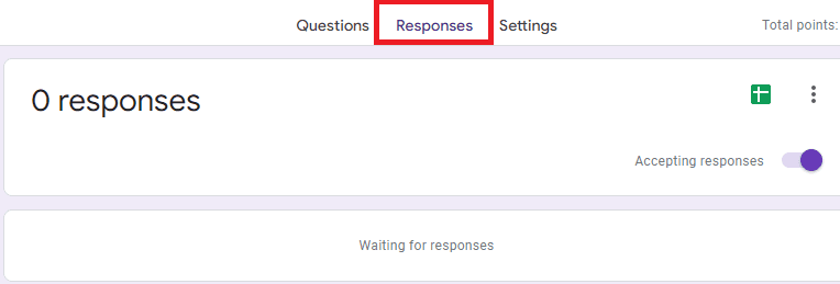 Image accompanying: Step 2: Go to the Responses tab