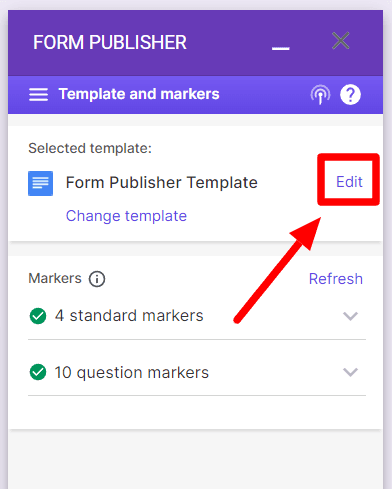 Image accompanying: Step 3: Set up your response document template