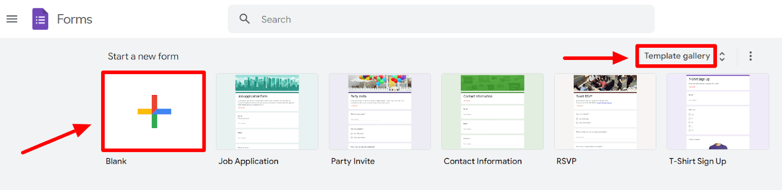 Image accompanying: Step 1: Create a new Google Form
