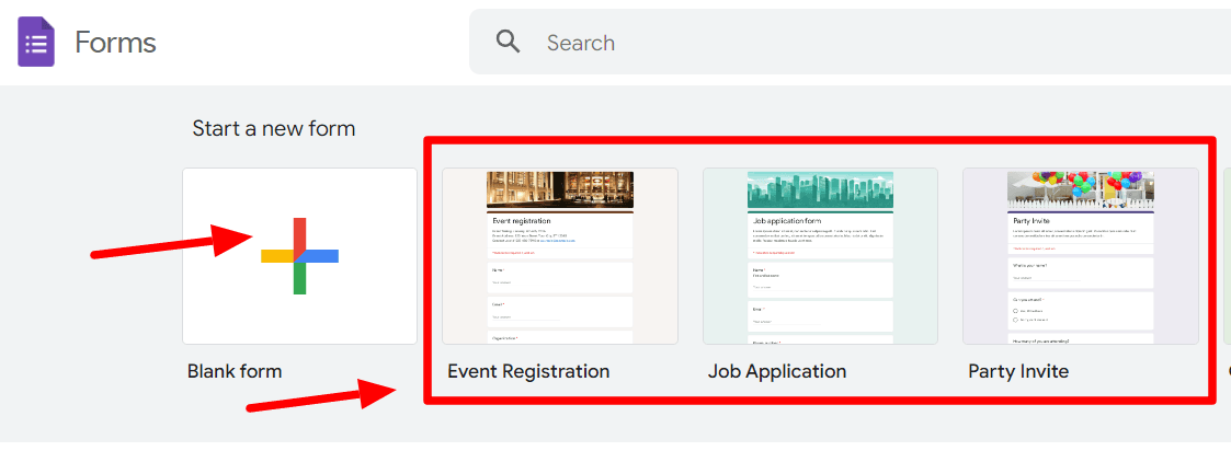 Image accompanying: Step 1: Create a new Google Form