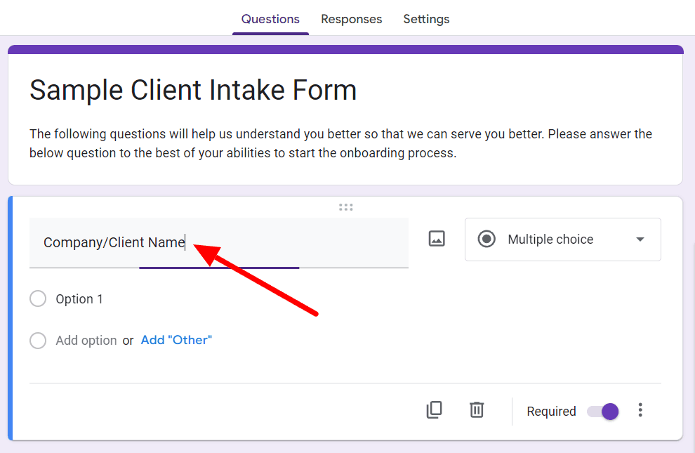 Image accompanying: Step 2: Collect necessary client information