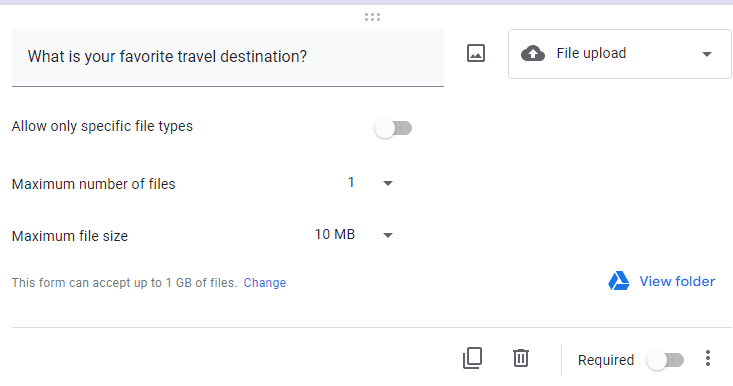 Image accompanying: How to upload a file document to a Google Form