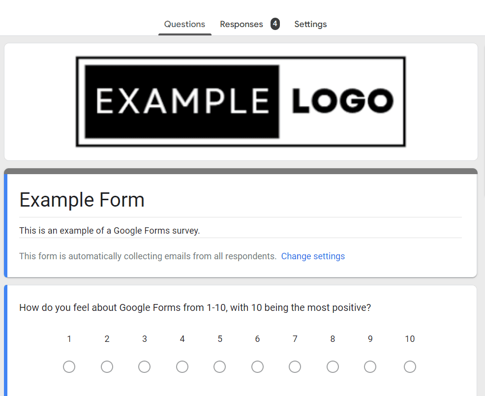 Image accompanying: Step 3: Choose a header image for Google Forms