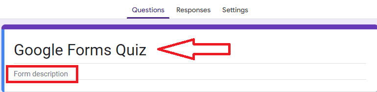 Image accompanying: Step 1: Make your Google Form a quiz