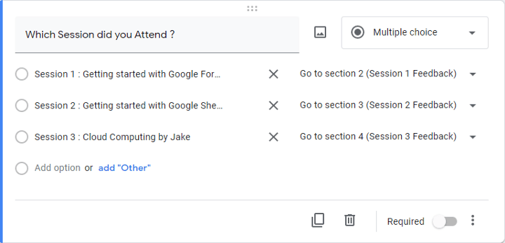 Image accompanying: Step 3: How to Use the Branching Questions Feature in Google Forms