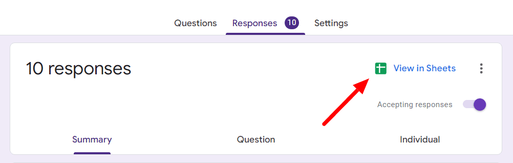 Image accompanying: Step 3: Choose how to view responses