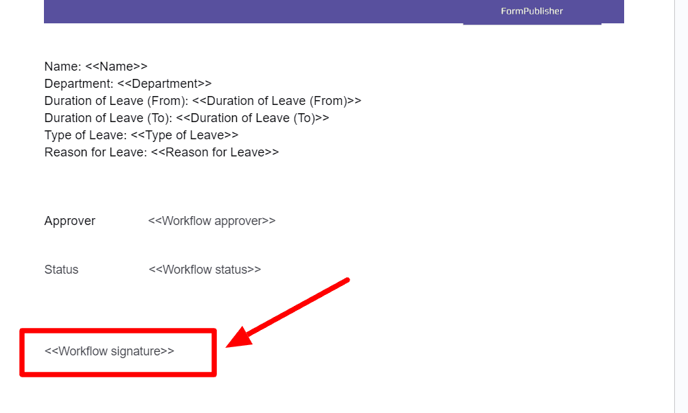 Image accompanying: Step 4: (optional) Add a signature field to template