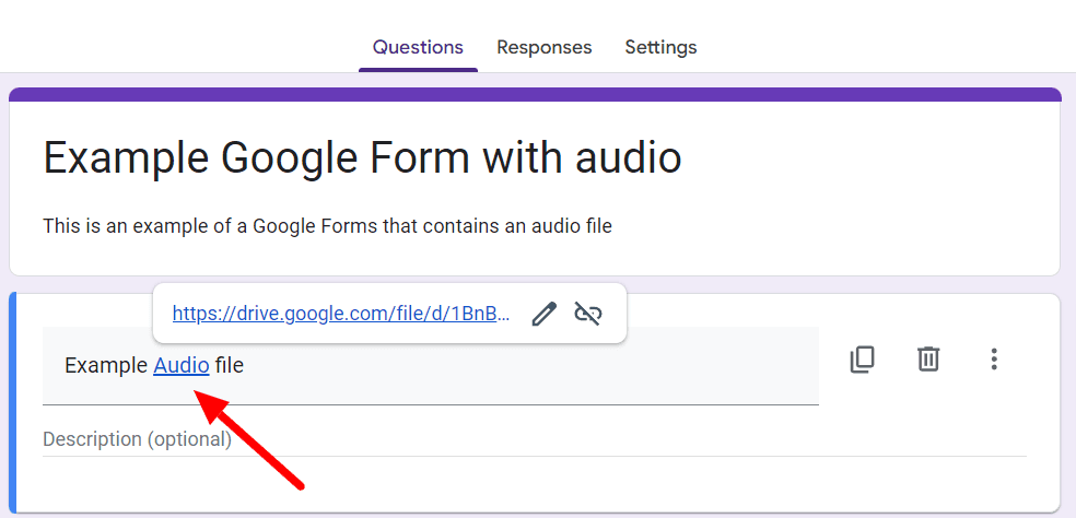 Image accompanying: Step 4: Include your Drive link in the title