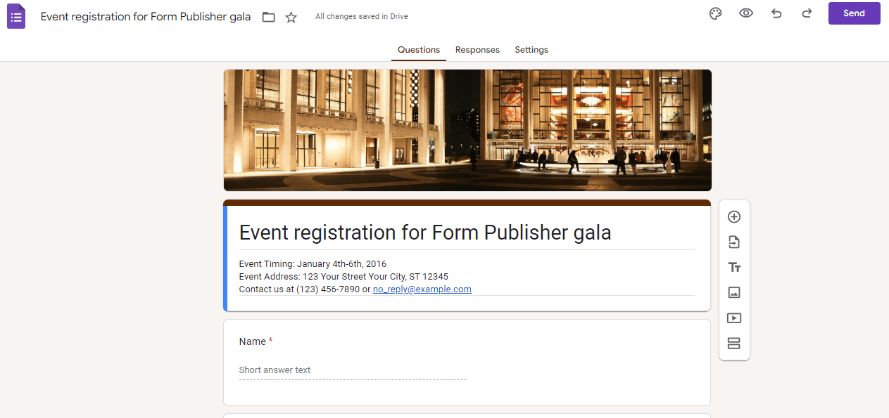 Image accompanying: Step 4: Edit the Google Forms template copy