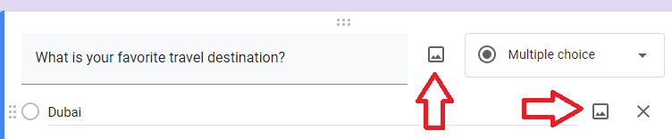 Image accompanying: Step 3: Click the “Add image” to Google Form option