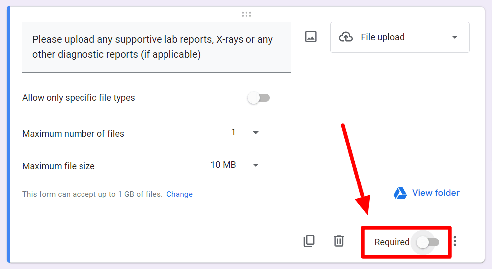 Image accompanying: Step 5: Allow patient to upload pertinent files