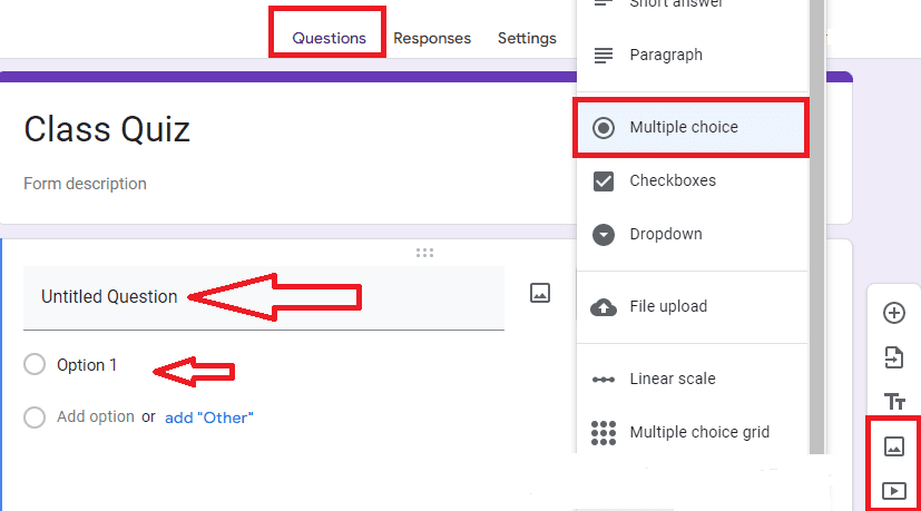 Image accompanying: Step 2: Open a question
