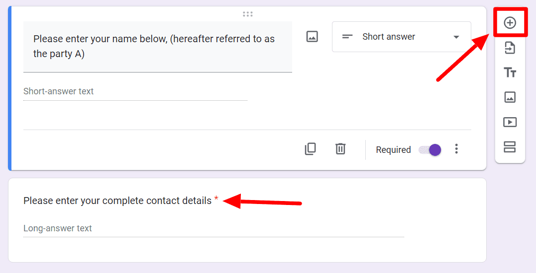 Image accompanying: Step 2: Include fields for personal details of submitter