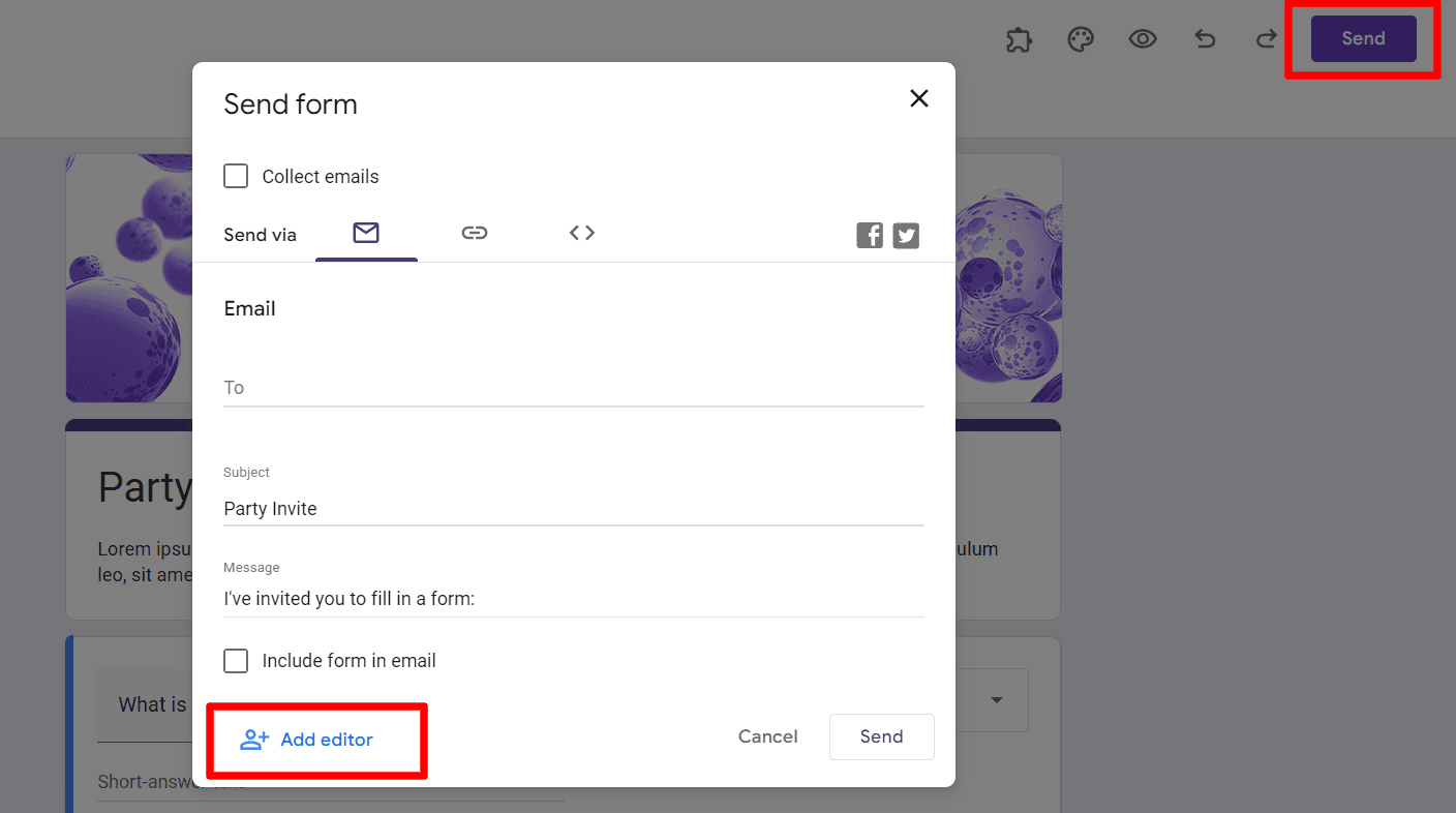 Image accompanying: Step 2: Click on ‘Add collaborators’ under ‘More options’