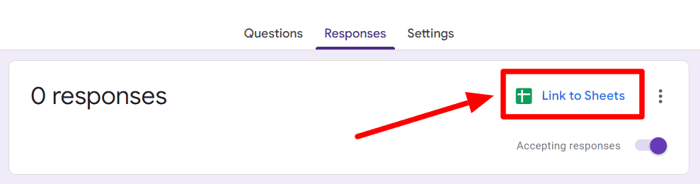 Image accompanying: Step 5: Connect form to a Google Sheet for later analysis