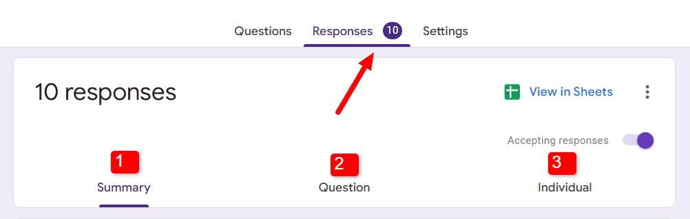 Image accompanying: Step 3: Choose how to view responses
