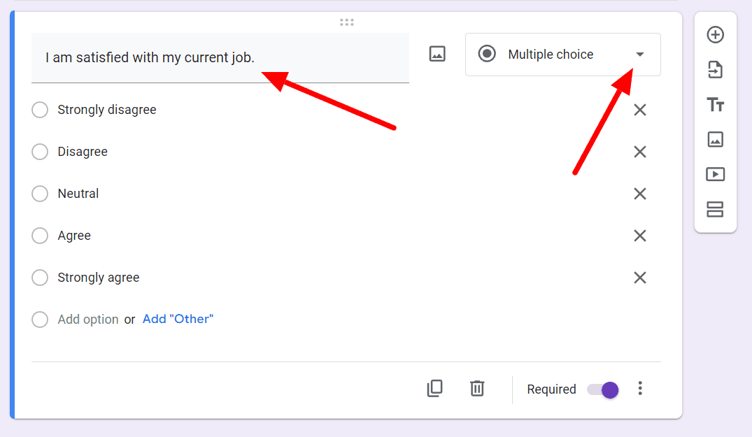 Image accompanying: Step 2: Add employee engagement questions