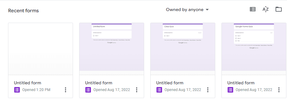 Image accompanying: Step 1: Go to your Google Form