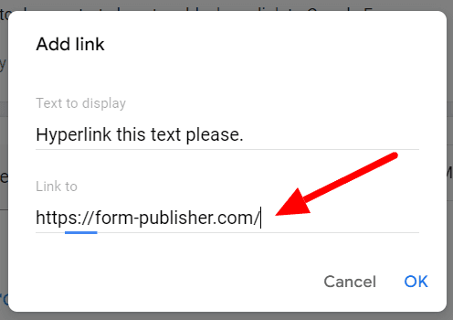 Image accompanying: Step 4: Paste the destination link
