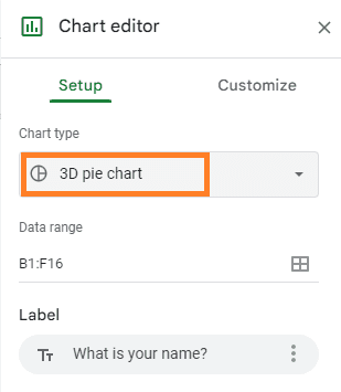 Image accompanying: Step 3: Create a pie chart on Google Sheets