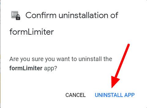 Image accompanying: Step 4: Remove Google Forms add-ons
