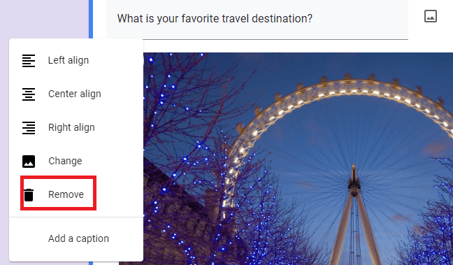 Image accompanying: Step 4: Select and add images to the Google Form