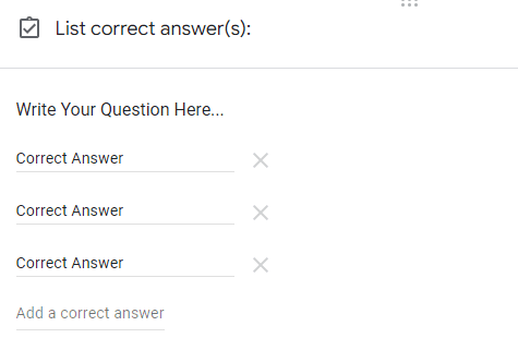 Image accompanying: Step 4: Add an answer key for short answer questions