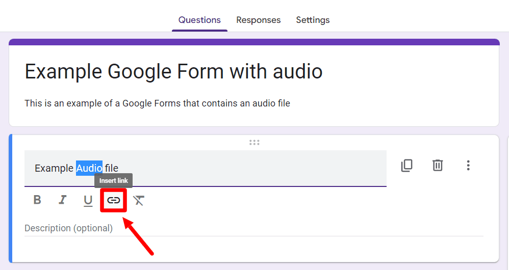Image accompanying: Step 4: Include your Drive link in the title