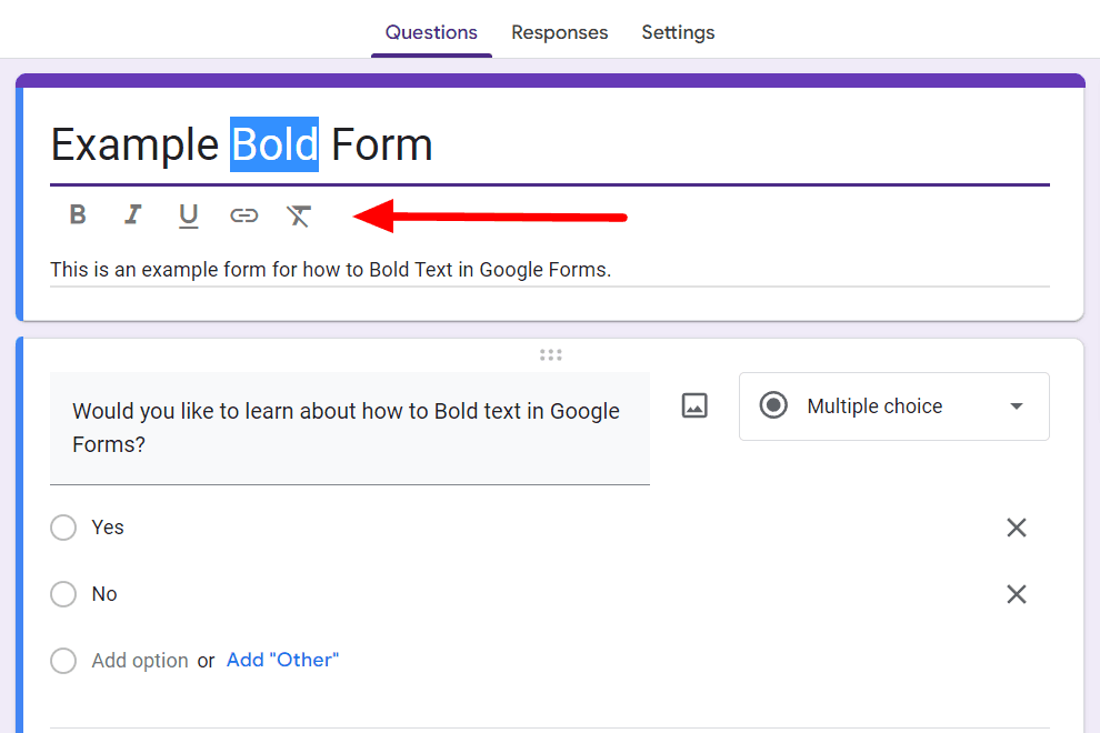 Image accompanying: Step 3: Highlight the text in question or form description