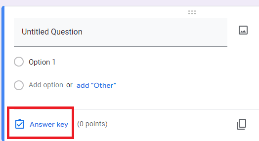 Image accompanying: Step 3: Click “Answer key”