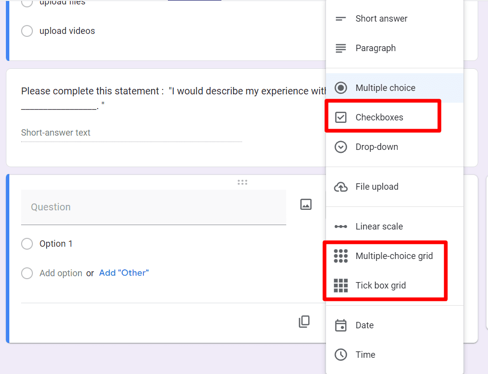 Image accompanying: Use a multiple-choice or checkbox format
