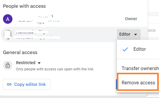 Image accompanying: You have to remove collaborators separately