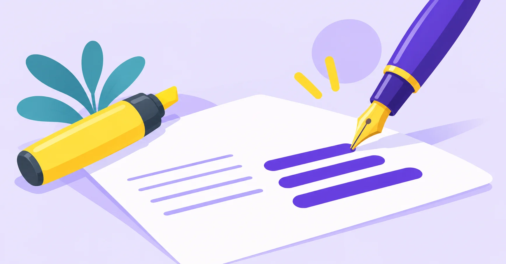 A pen creating thin and bold strokes on a form