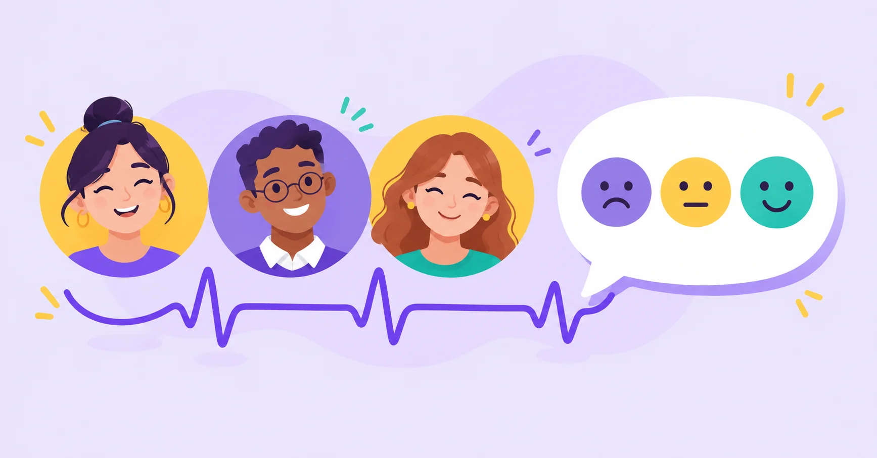 Employee mood feedback connected by a pulse line