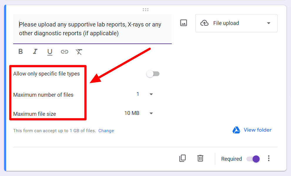Image accompanying: Step 5: Allow patient to upload pertinent files