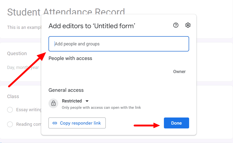 Image accompanying: Step 5: Share a link to your form with participants
