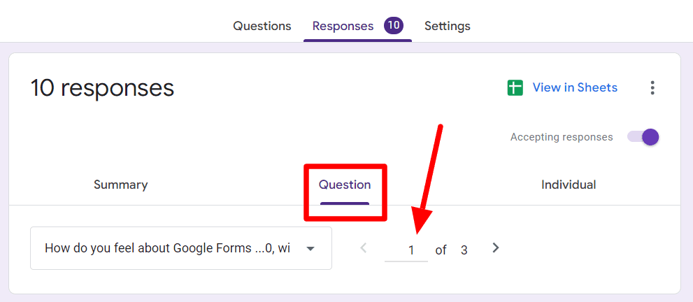 Image accompanying: Step 3: Choose how to view responses