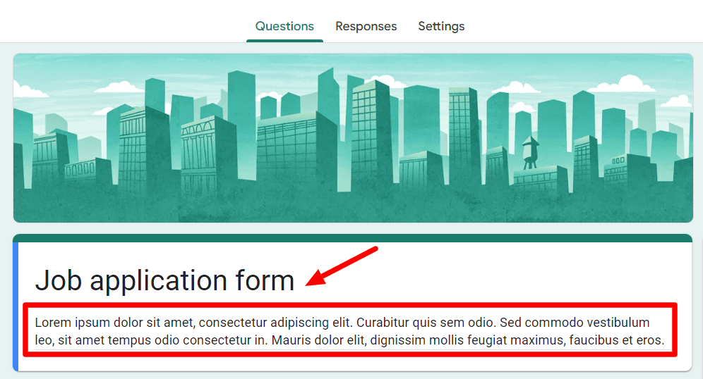 Image accompanying: Step 1: Create a new form