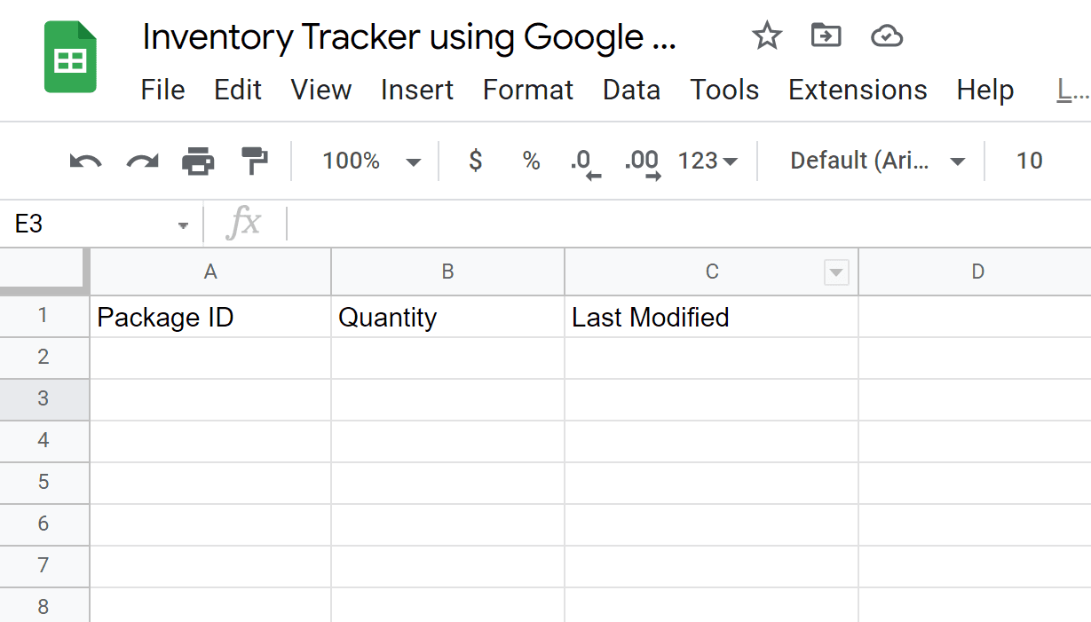 Image accompanying: Sample Google Sheet