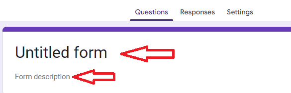 Image accompanying: Step 3: Change the title of your Google Form survey