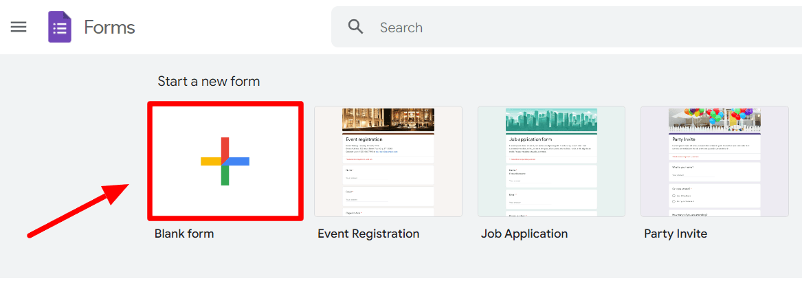 Image accompanying: Step 2: Create an invoice form on Google Forms