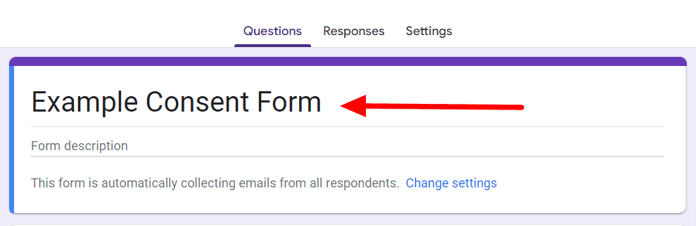Image accompanying: Step 1: Create and title a new Google Form